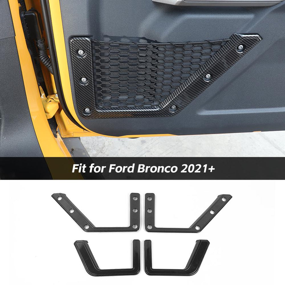 For 2021+ Ford Bronco 4-Door Interior Door Net Pocket Frame Trim