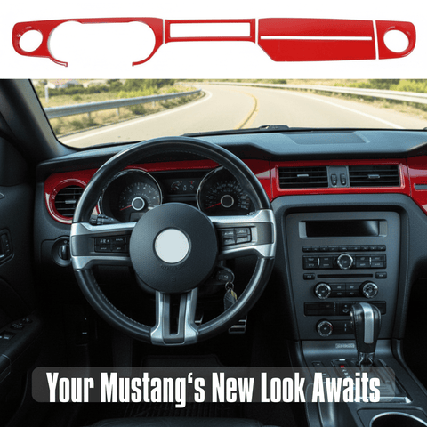 For 2010-2014 Ford Mustang Interior Center Console Dashboard Decor Trim