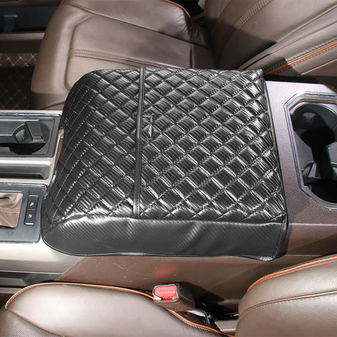For 2015-2020 Ford F150 Center Console Armrest Box Pad Lether Cover