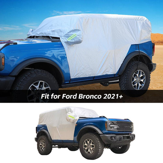 Car Cover All Weather Sun UV Dust Snow Protect For Ford Bronco 2021+ 2/4-Door Accessories | CheroCar