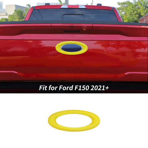 Exterior Rear Car Logo Emblem Badge Ring Trim Decoration For Ford F150 2021+ Accessories | CheroCar