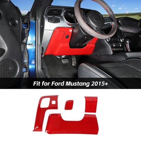 Steering Wheel Lower Panel Decor Cover Trim For Ford Mustang 2015+ Accessories | CheroCar