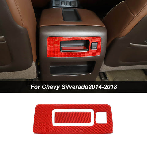 For Chevy Silverado GMC Sierra 2014-2018 Rear Armrest Storage Box Panel Cover Trim Accessories | CheroCar