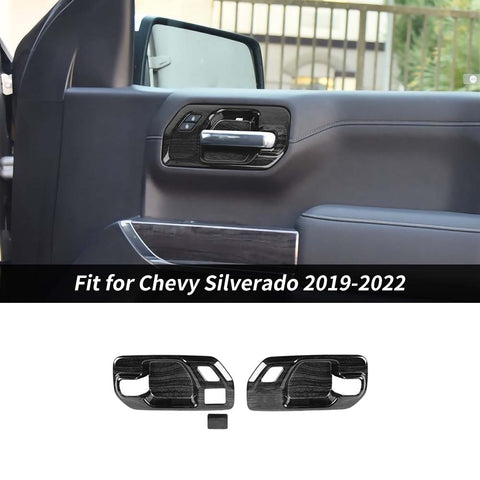 Interior Door Handle Bowl Decor Cover Trim For Chevy Silverado/GMC Sierra 2019-2022 2-Door Accessories | CheroCar