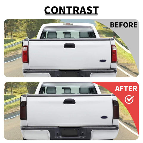 For 2024+ Ford F150 Tail Light Taillight Rear Light Garnish Cover Trim   Blackened(SmokedBlack)