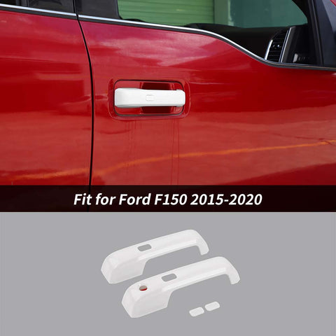 Black Door Handle Covers WITH Smartkey For Ford F150 2015-2020 Accessories | CheroCar