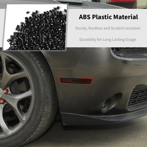 For 2015+ Dodge Challenger Smoked Black Rear Tail Light /Wheel Eyebrow Lamp Cover Trim Kit