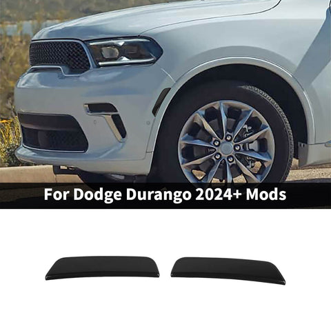 For 2024+ Dodge Durango Smoked Black Front Wheel Eyebrow Light Cover Trim Frame