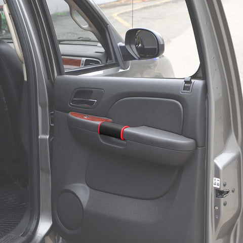 Interior Door Handle Protective Cloth Cover For Chevrolet Avalanche 2007-2013 Red Accessories | CheroCar