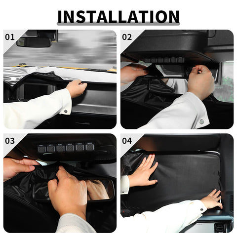 For 2021+ Ford Bronco Front Window Windshield Sun Shade Visor Uv Block