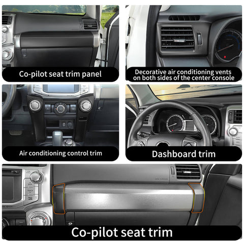 For 2010-2023 4Runner Interior Center Console Trim Cover Kit