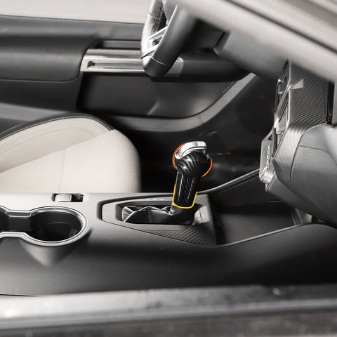 For 2015+ Ford Mustang Center Console Gear Shift Head Knob Cover Trim