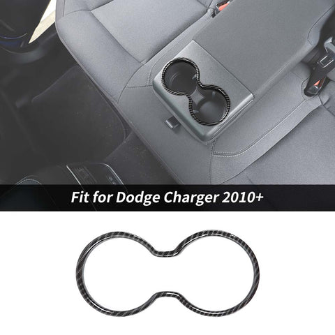 Rear Armrest Box Cup Holder Decor Ring Trim For Dodge Charger 2010+ Accessories | CheroCar