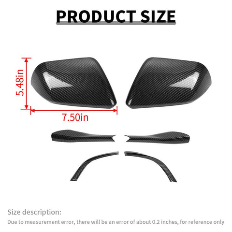 For 2015+ Ford Mustang Rearview Side Mirror Shell & Base Cover Trim Kit