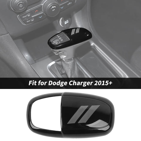 For Dodge 2015+ Charger/Challenger/ 2018+ Durango Interior Gear Shift Knob Decor Cover Trim Black