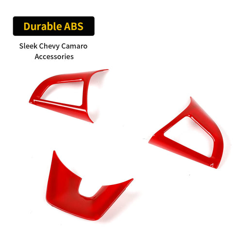 For 2012-2015 Chevy Camaro Interior Steering Wheel Cover Trim Bezels