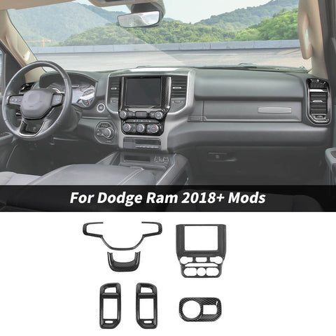 For 2018+ Dodge RAM Interior Steering Wheel Navigation Cover Trim Cover Kit