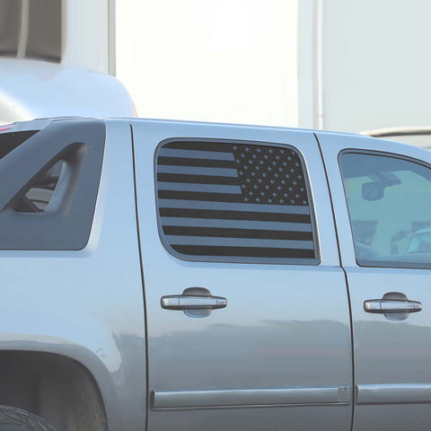 Rear Car Window USA Flag Stickers Decor For Chevy Avalanche 2007-2013/GMC Sierra 2014-2018 Black Accessories | CheroCar