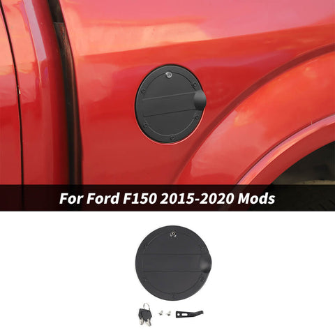 For 2015-2020 Ford F150 Fuel Tank Cover Cap Gas Trim Glossy Black