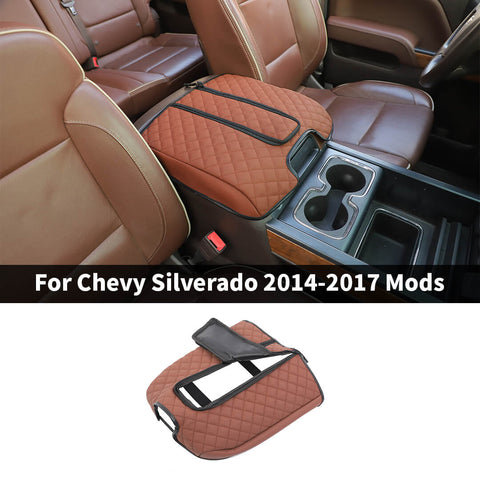 For 2014-2017 Chevy Silverado/GMC-SIERRA/Suburban/Tahoe/GMC-YUKON Interior Center Console Armrest Box Pad Trim Cover