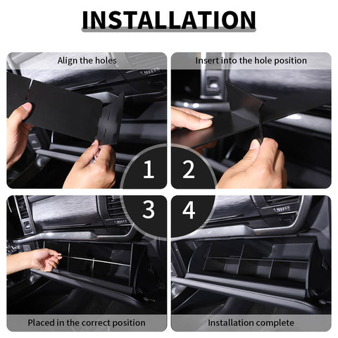 For 2021+ Ford F150 Co-pilot Glove Box Storage Insert Divider Trim