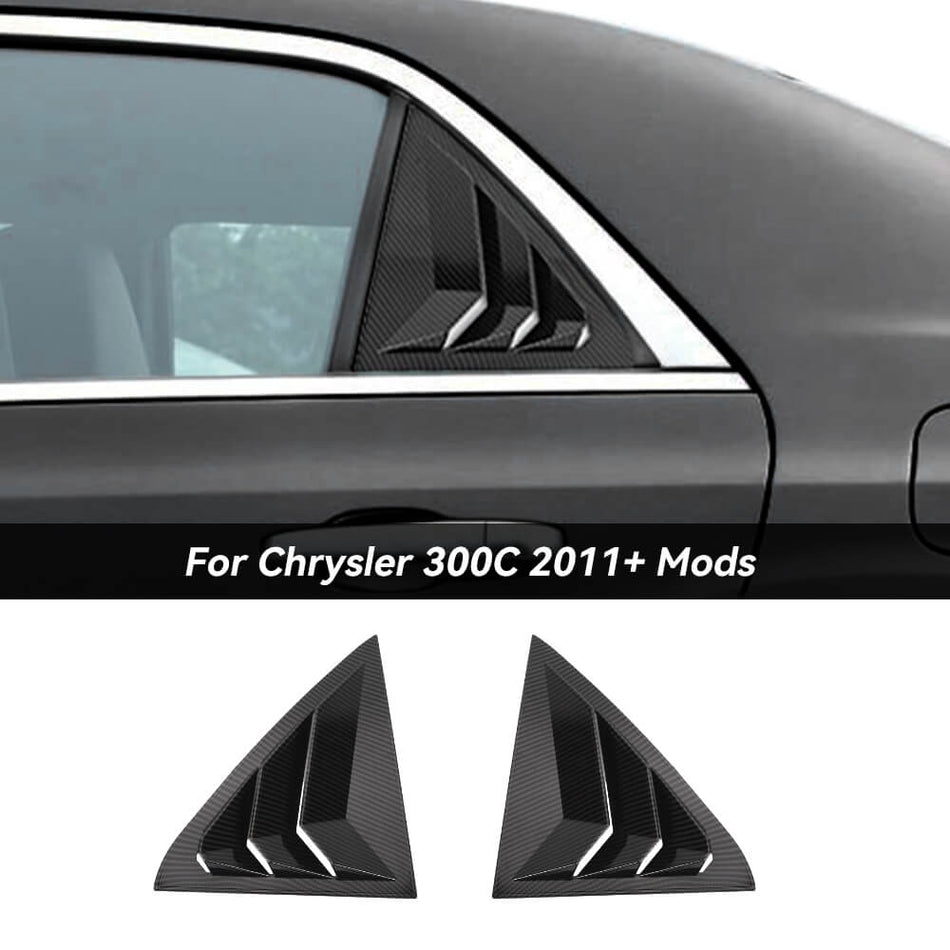 For 2011+ Chrysle 300/300C Rear Side Window Louvers Air Vent Shades Cover Trim A Style
