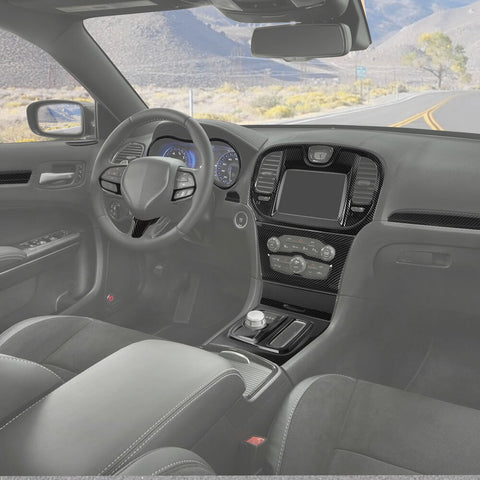 For 2015+ Chrysle 300C Interior Center Console Full Decor Cover Trim Kit