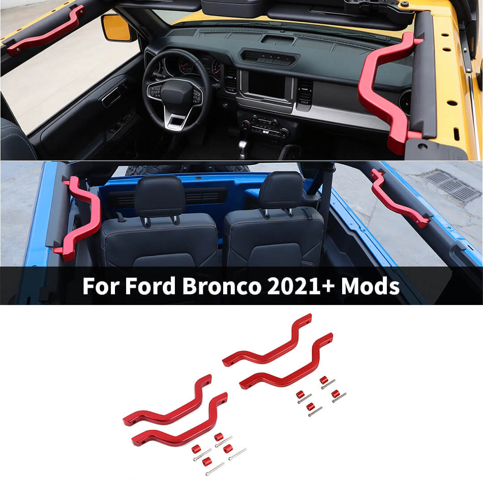 For 2021+ Ford Bronco 2-4 Door Side Door Top Roll Bar Grip Grab Handles