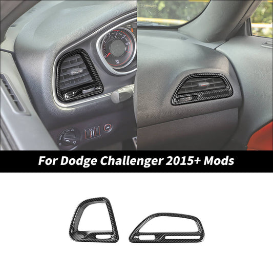 For 2015+ Dodge Challenger Dashboard Side Air Vent Outlet Cover Trim