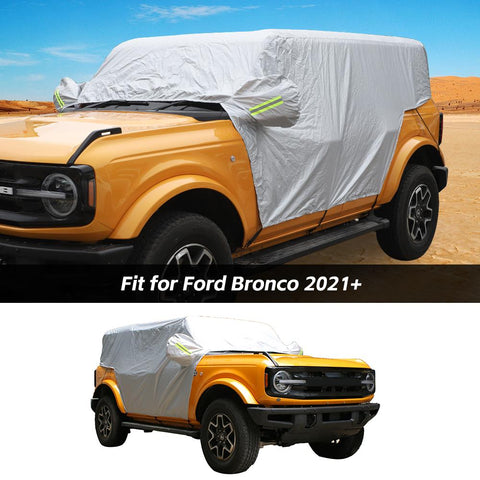 Car Cover All Weather Sun UV Dust Snow Protect For Ford Bronco 2021+ 2/4-Door Accessories | CheroCar