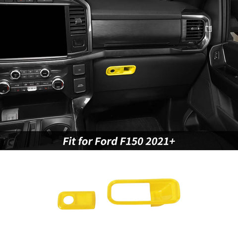 Co-pilot Storage Box Handle Cover Trim Bezels For Ford F150 2021+ Accessories | CheroCar