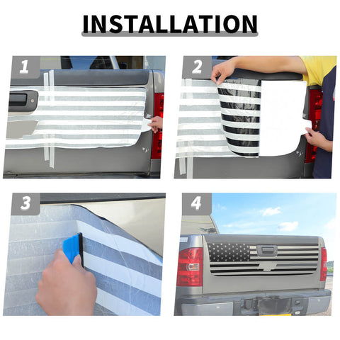 For 2007-2013 Chevy Silverado Rear Trunk Door Tailgate Sticker Trim Cover