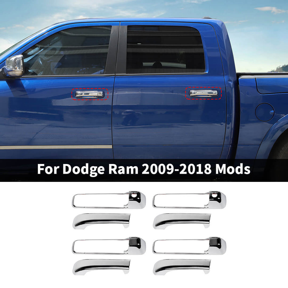 For 2009-2018 Dodge RAM Exterior Car Door Handle Shell Trim Cover (4 pcs)