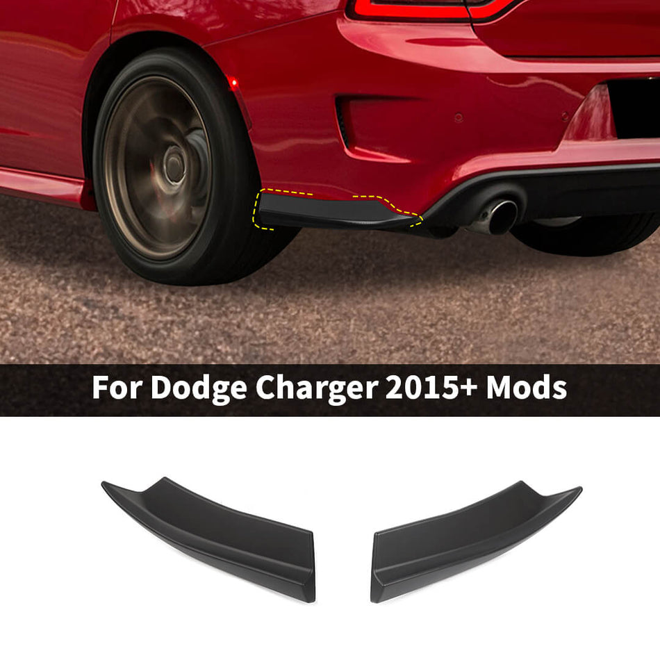 For 2015+ Dodge Charger Exterior Rear Bumper Corner Protection Trim Cover (2 pcs)