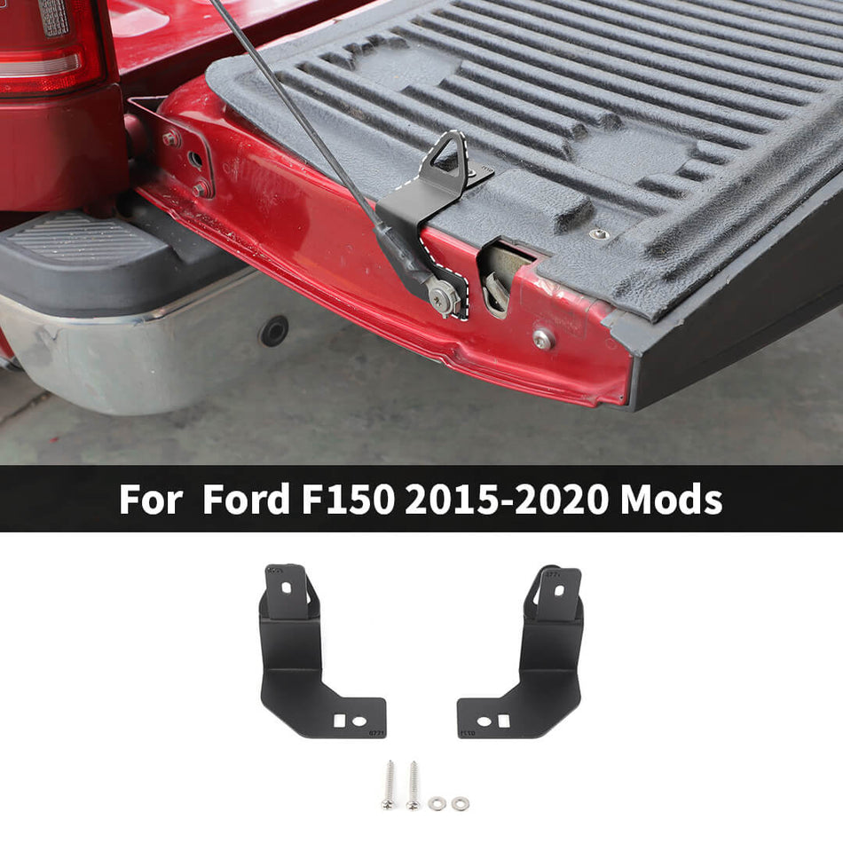 For 2015-2020 Ford F150 Tailgate Tie Down Hooks Cargo Bed Anchor Ring Trim (2 pcs)