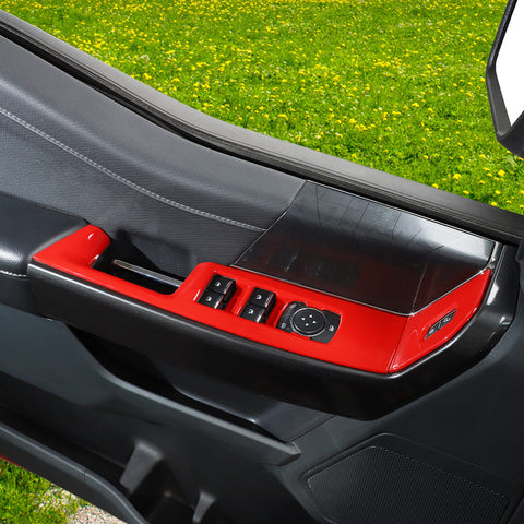 For 2021+ Ford F150 Interior Front Door Window Lift Switch Panel Trim Cover