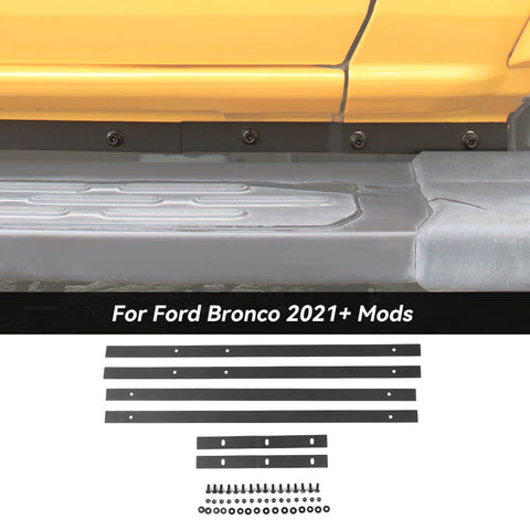 For 2021+ Ford Bronco Side Skirt Pinch Weld Guard Cover Strip Decoration