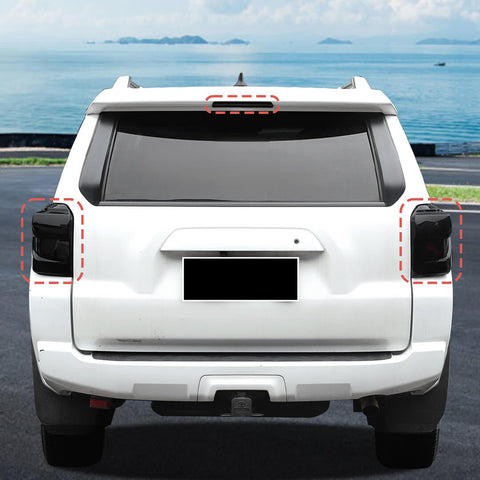 For 2014-2023 4Runner High Brake Light &Taillight Lamp Cover Trim Kit