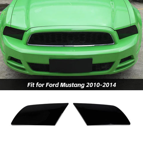 Exterior Front Headlight Decor Trim Cover For Ford Mustang 2010-2014 Smoked Black Accessories | CheroCar