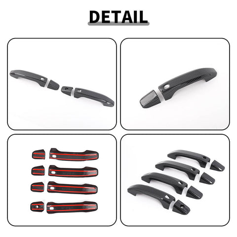 For 2014-2018 Chevy Silverado/GMC Sierra/2014-2019 Suburban/GMC YUKON/Tahoe Outer Door Handle Shell Cover Trim 4 Door