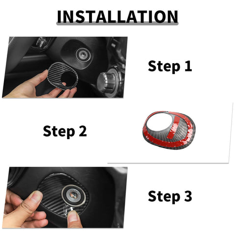 For 2010-2023 Toyota 4Runner Ignition Switch Lock Panel Cover Trim Decor Bezels