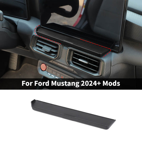 For 2024+ Ford Mustang Center Console Under Display Screen Storage Box Organizer