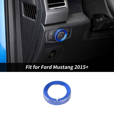 Headlight Switch Button Knob Ring Trim Bezels For Ford F150 2015-2020 & Mustang 2015+ Accessories | CheroCar