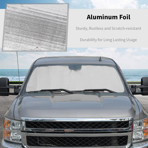 For 2007-2013 Chevy Silverado/GMC-SIERRA Front Windshield Sunshade Reflective Car Sun Shade Visor