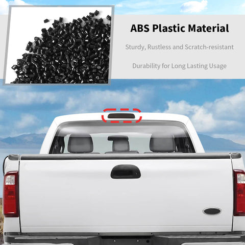 For 2008-2016 Ford F250/F350/F450/F550 Smoked Black High Brake Light Trim Cover