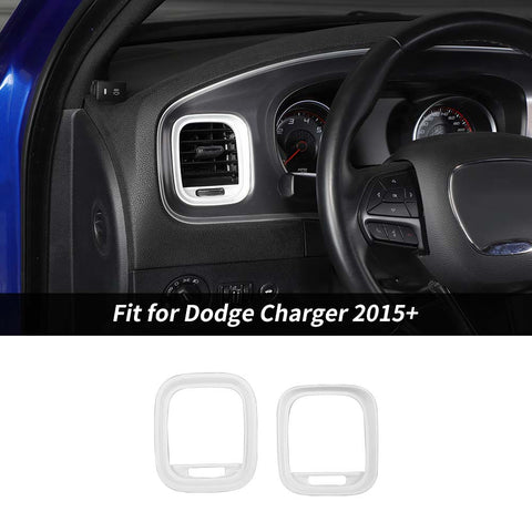 Dashboard Side AC Air Vent Outlet Decor Trim Cover For Dodge Charger 2015+ Accessories | CheroCar