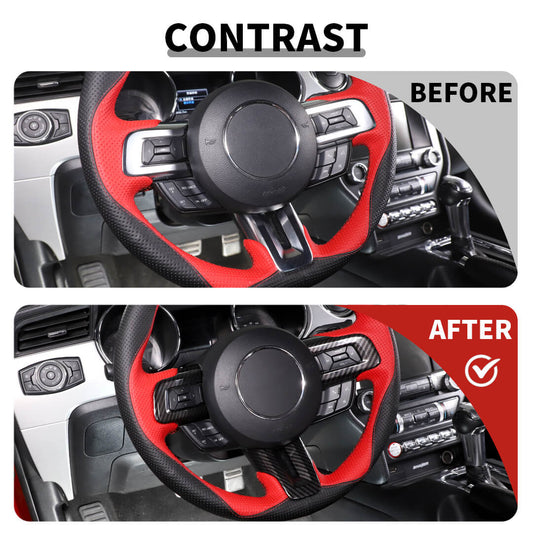 For 2015-2023 Ford Mustang Interior Center Console Decoration Cover Kit