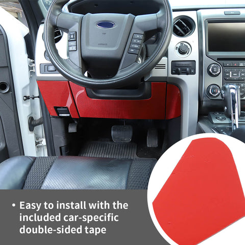 For 2009-2014 Ford F150 Raptor Front Dash Panel Center Console Decor Cover Trim