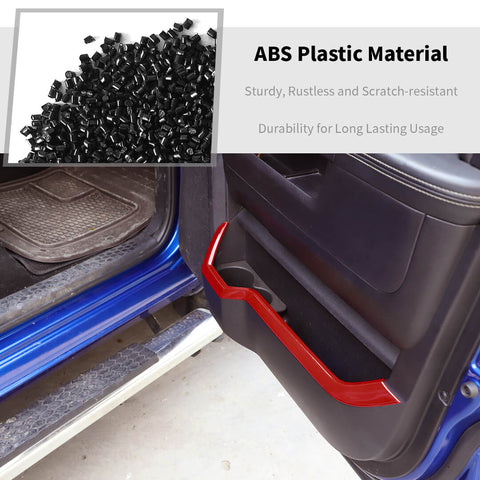 For 2010-2017 Dodge RAM Interior Front Door Storage Box Cover Trim Strips