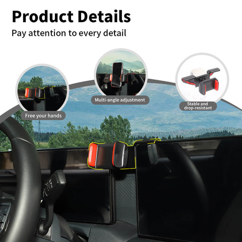 For 2024+ Ford Mustang Center Console Dashboard Phone Holder Bracket